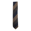 Drake's Black/Brown Wool Striped Tie