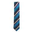 Michael J. Drake Black/Teal/Purple/Yellow Striped Tie
