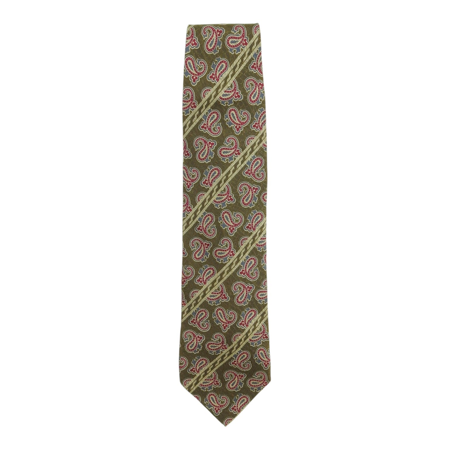 Giorgio Armani Green Paisley Tie