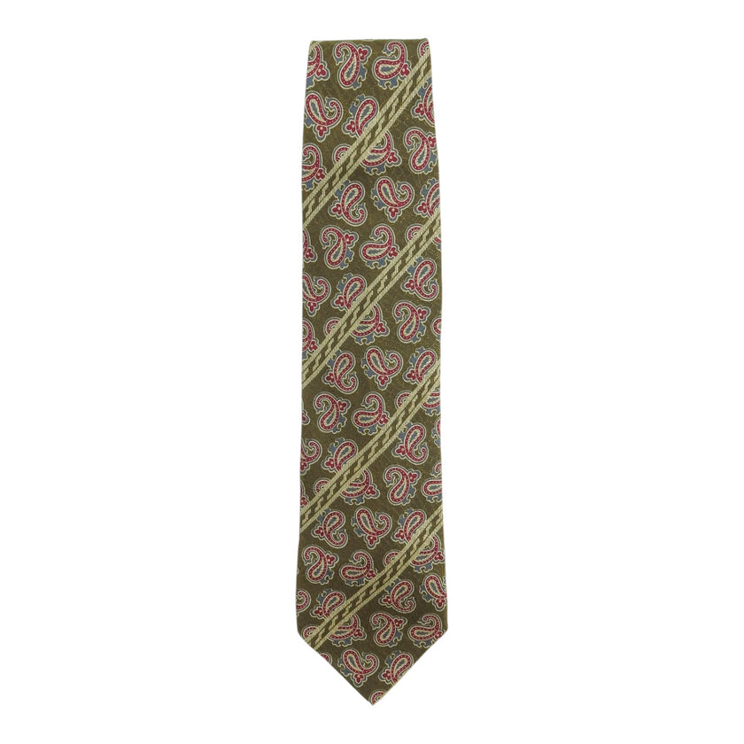 Giorgio Armani Green Paisley Tie