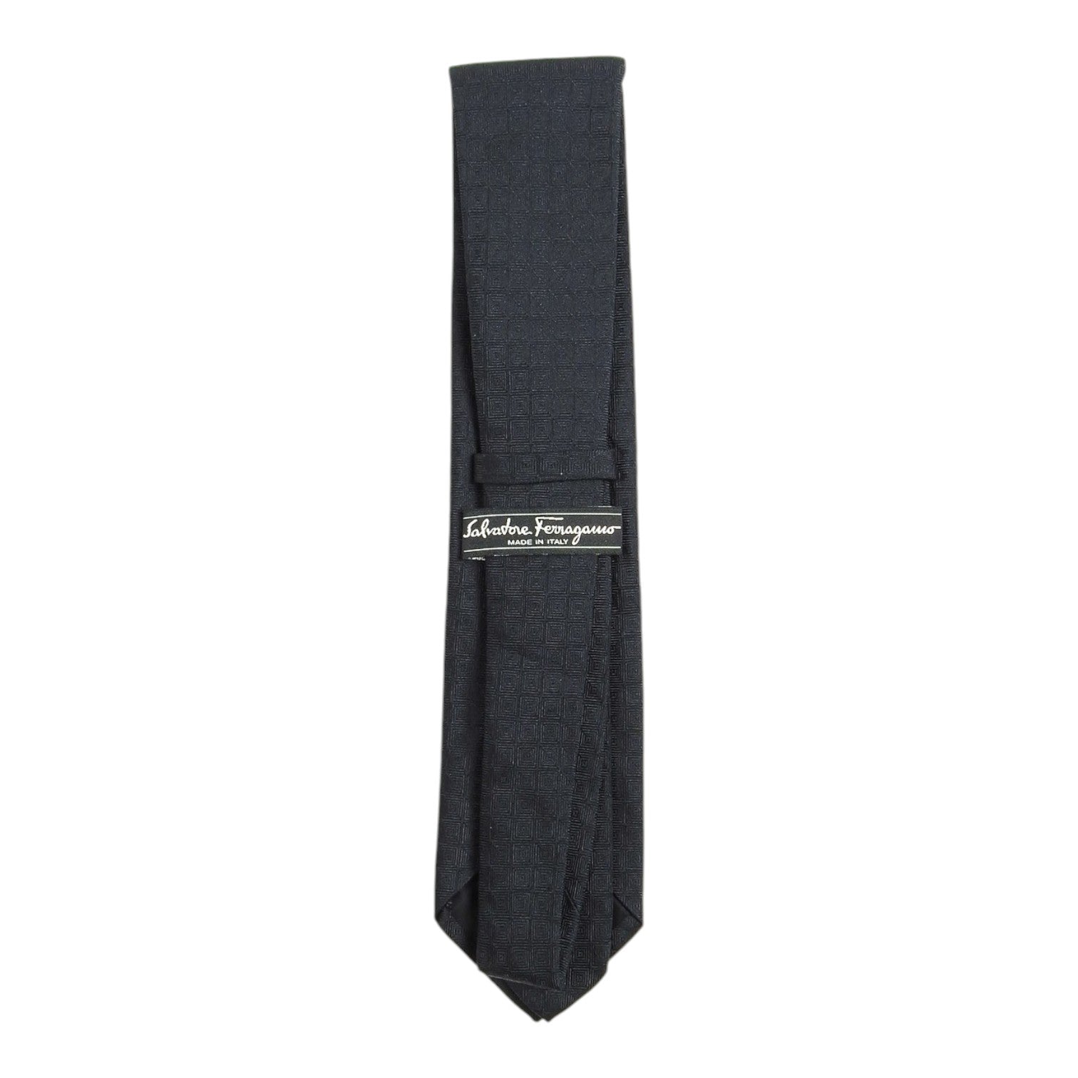 Salvatore Ferragamo Black Square Patterned Tie