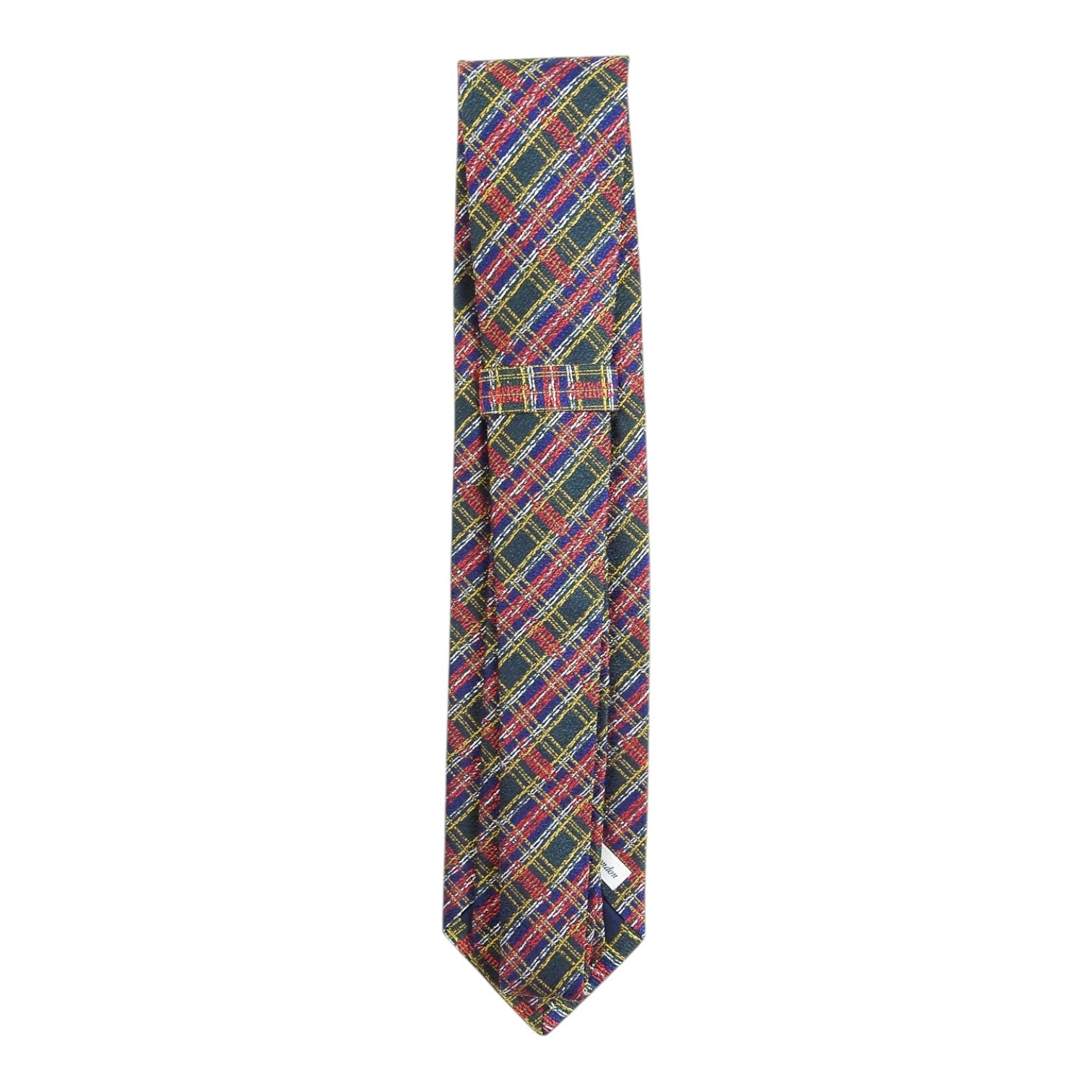 Drake's Green/Blue/Red/Yellow Plaid Tie