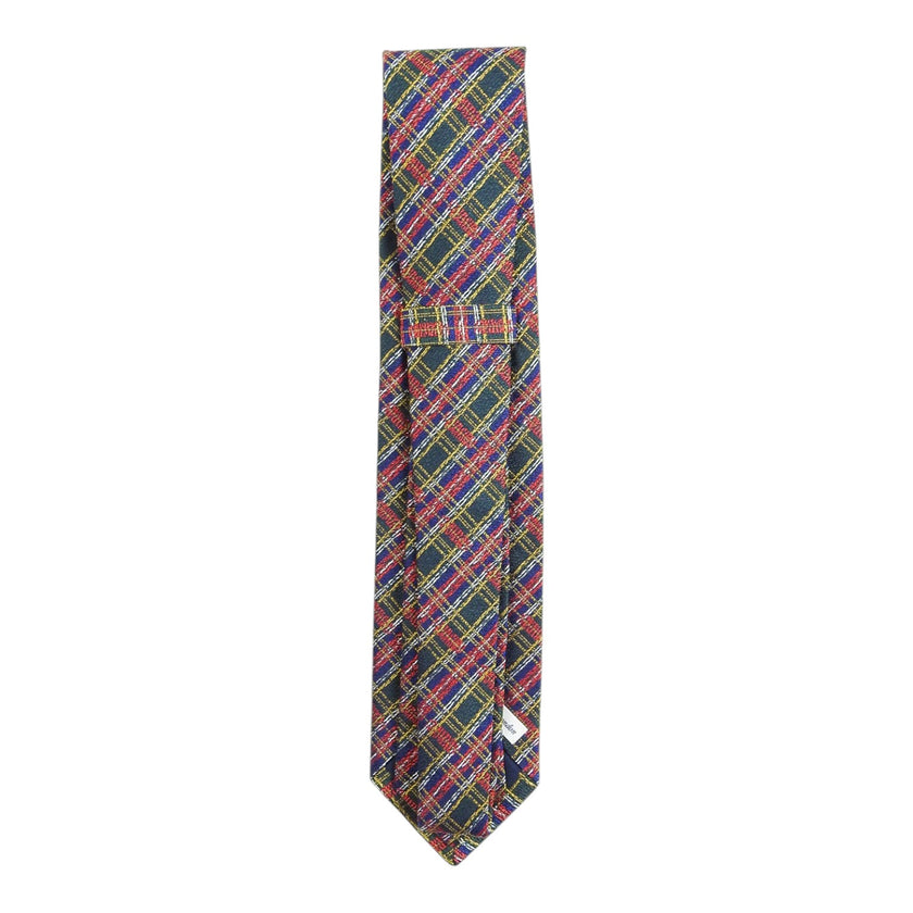 Drake's Green/Blue/Red/Yellow Plaid Tie