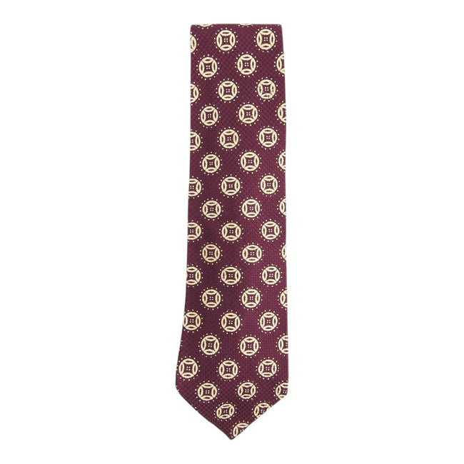 Giorgio Armani Burgundy/Gold Patterned Tie