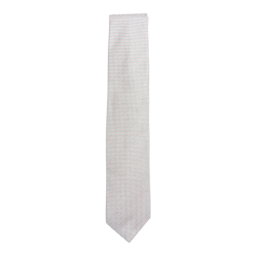 Drake's Teal/Orange Check Tie