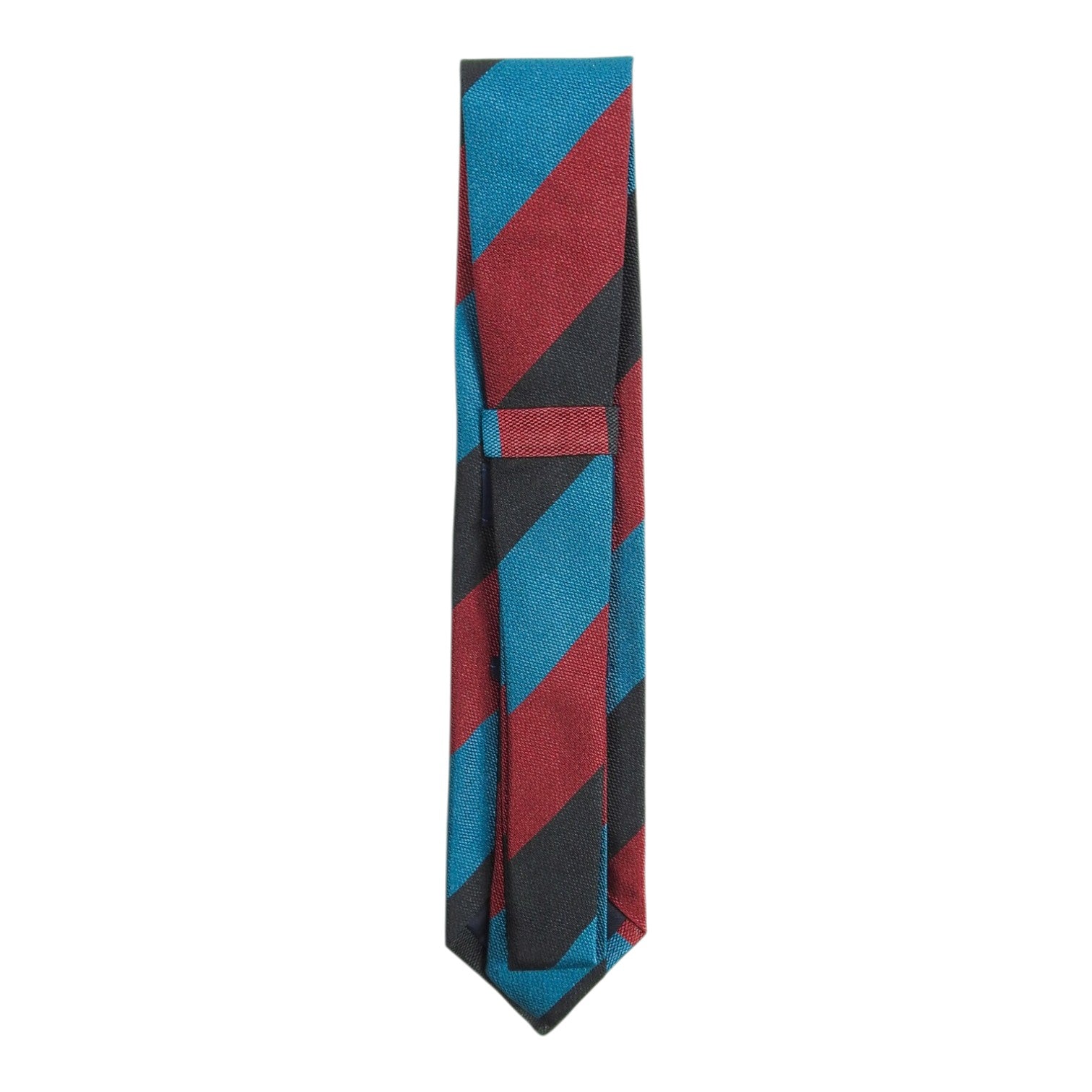 Michael J. Drake Black/Red/Teal Wide Stripe Tie