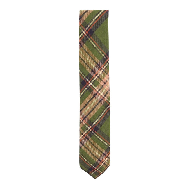 Engineered Garments Green/Brown/Orange/Beige Plaid Tie