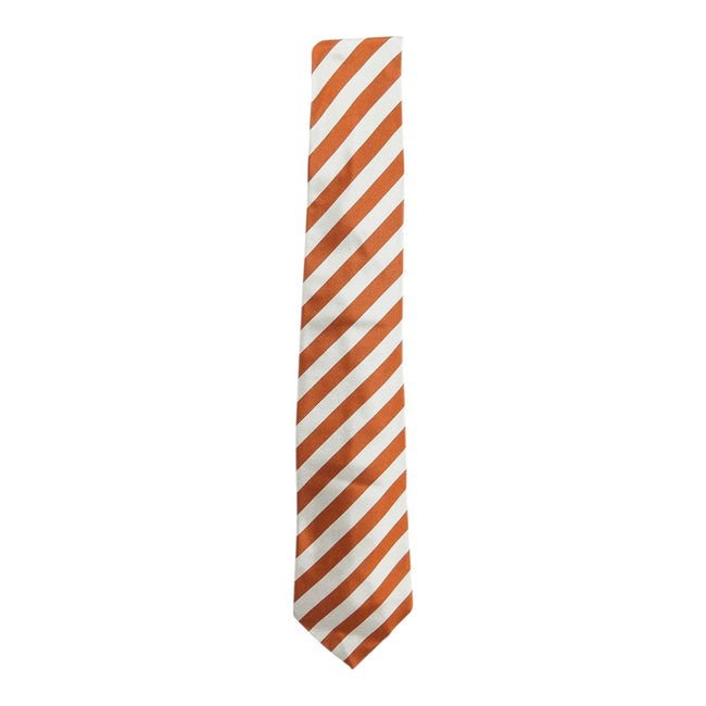 Umit Benan Beige/Orange Striped Tie