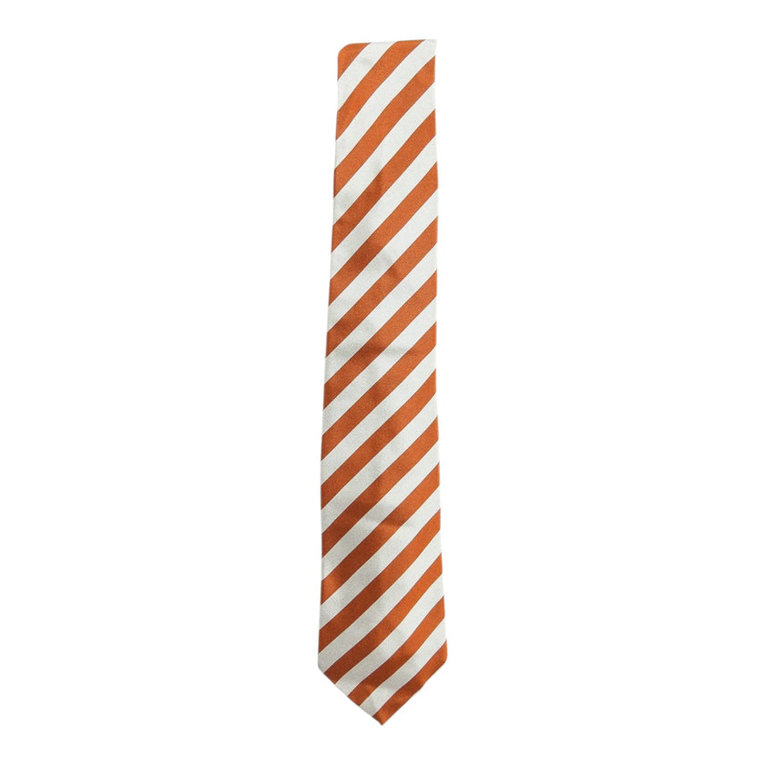 Umit Benan Beige/Orange Striped Tie