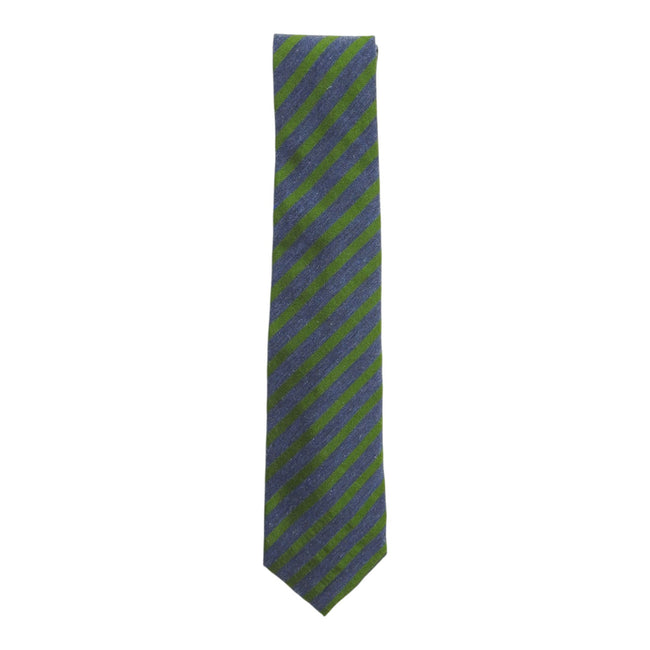Isaia Grey/Green Striped Tie