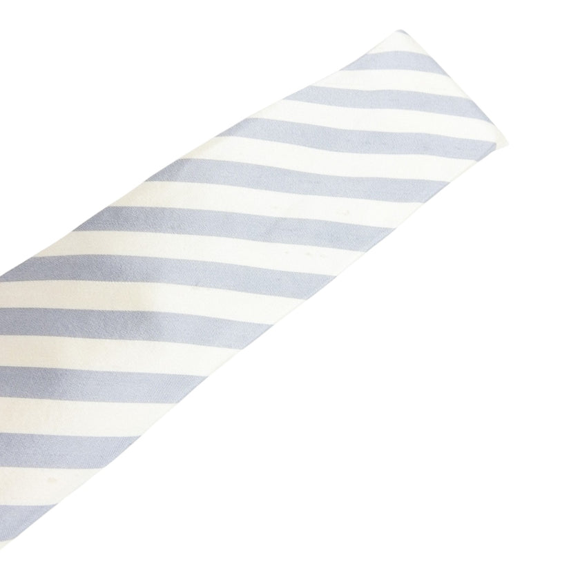 Giorgio Armani White/Grey Striped Tie