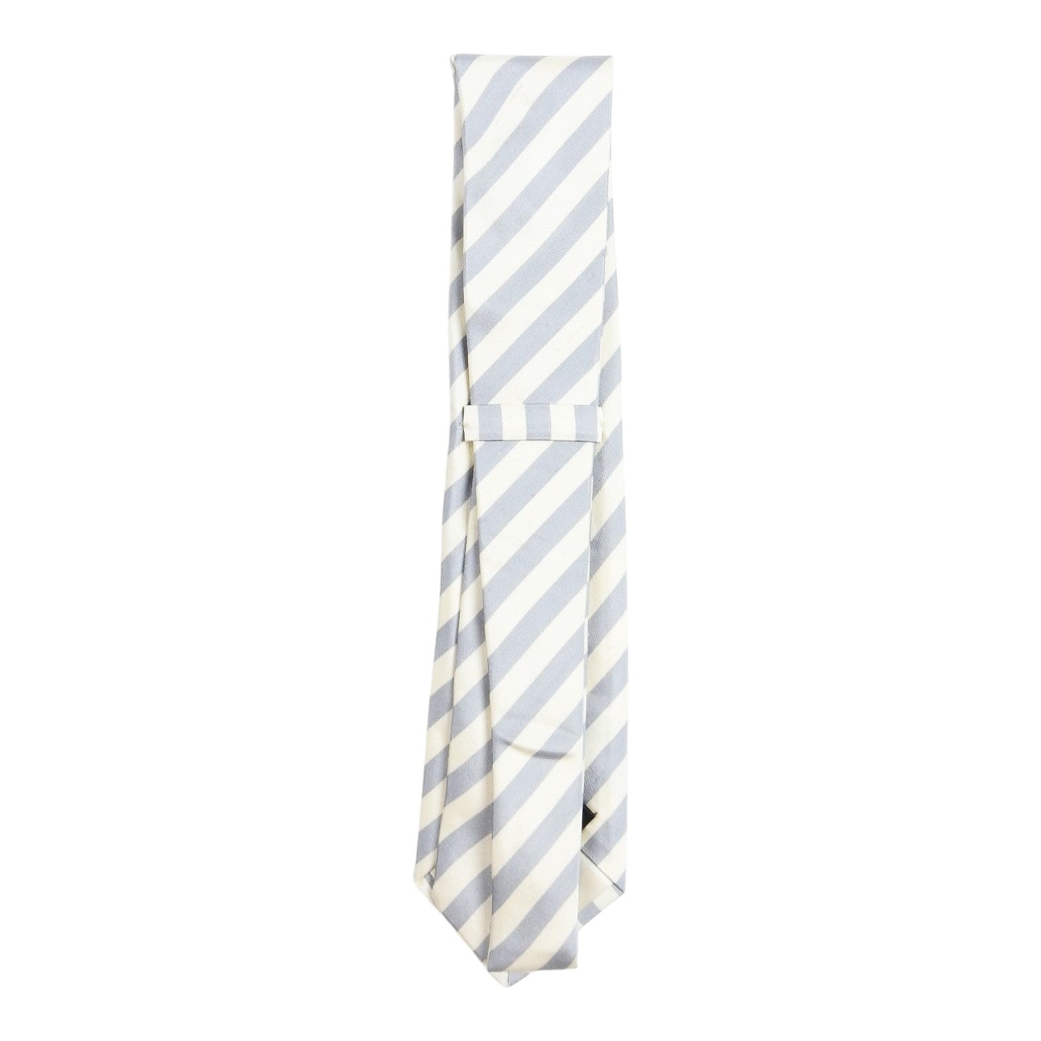 Giorgio Armani White/Grey Striped Tie