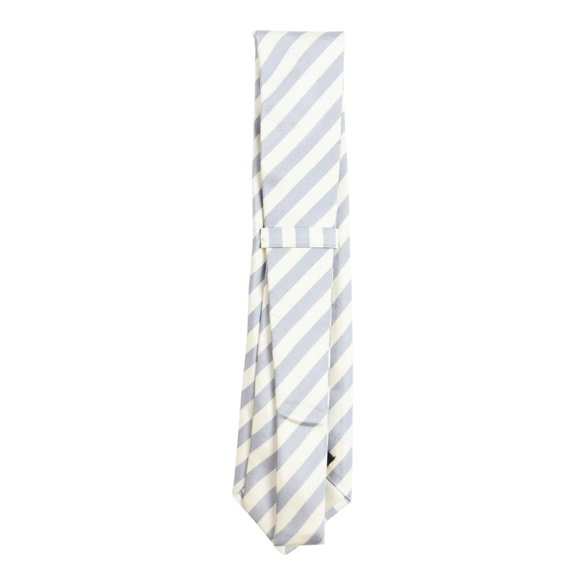 Giorgio Armani White/Grey Striped Tie