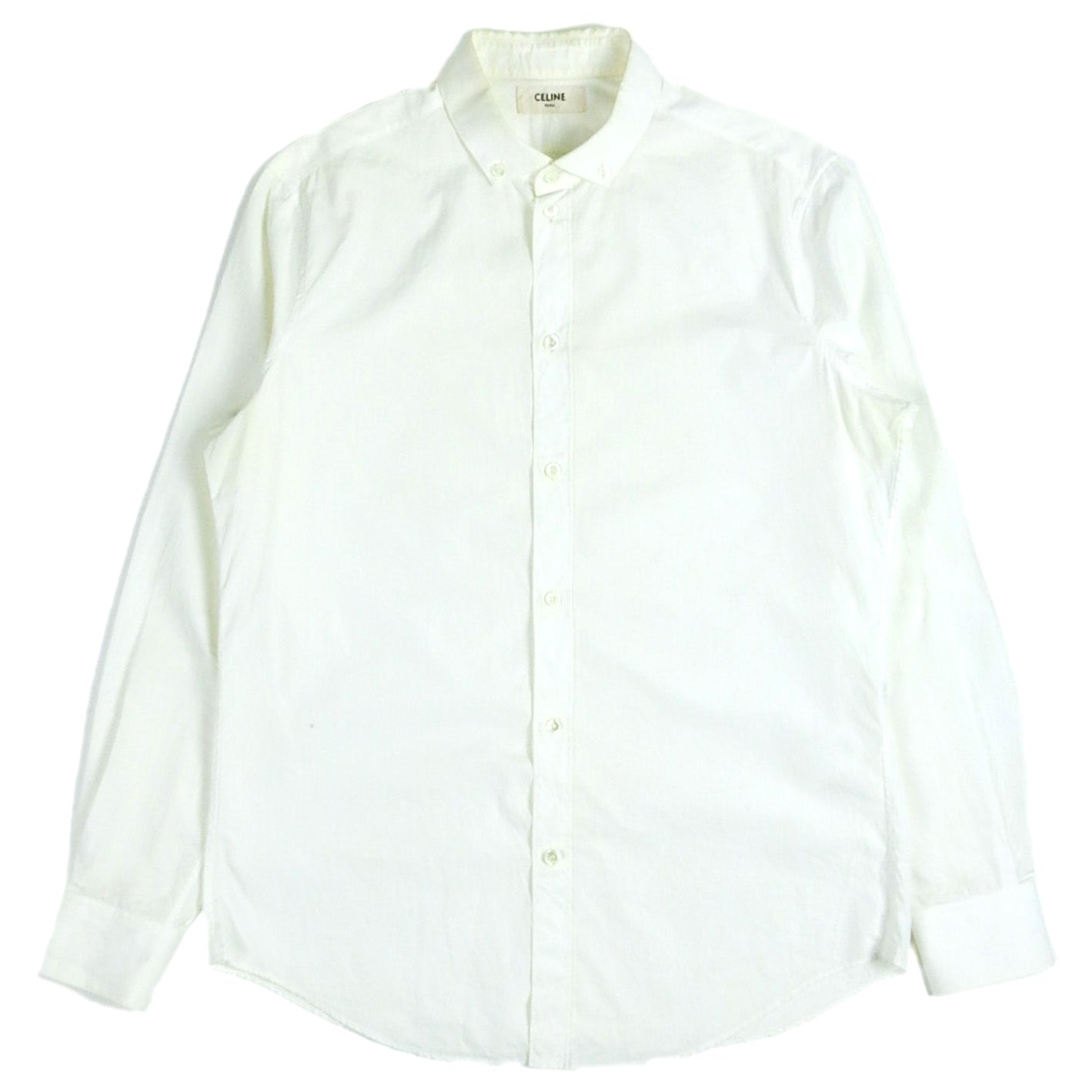 Celine White LS Shirt Size Medium