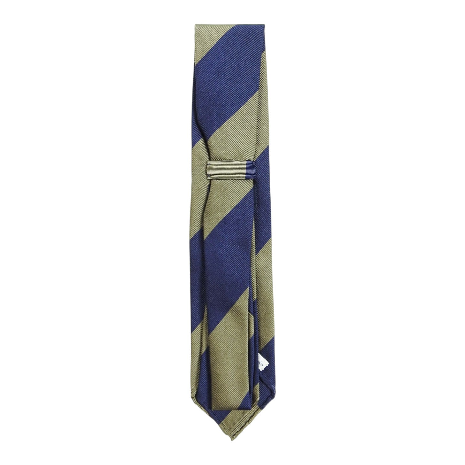 Drake's Grey/Blue Wide Stripe Tie
