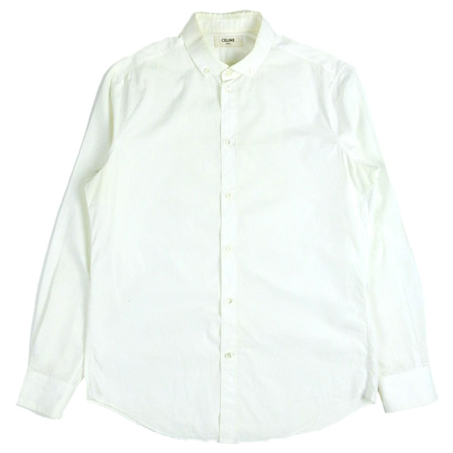 Celine White LS Shirt Size Medium