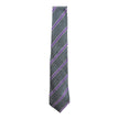 Ermenegildo Zegna Grey/Purple/White Stripe Tie
