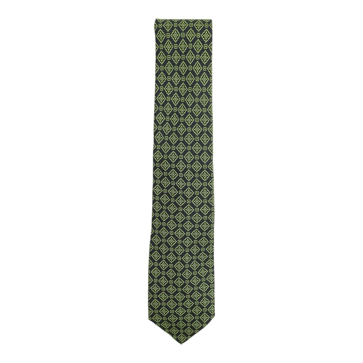 Kiton Black/Green Patterned Tie