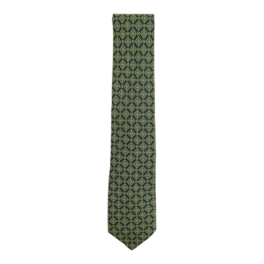 Kiton Black/Green Patterned Tie
