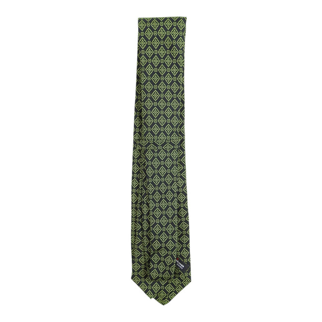 Kiton Black/Green Patterned Tie