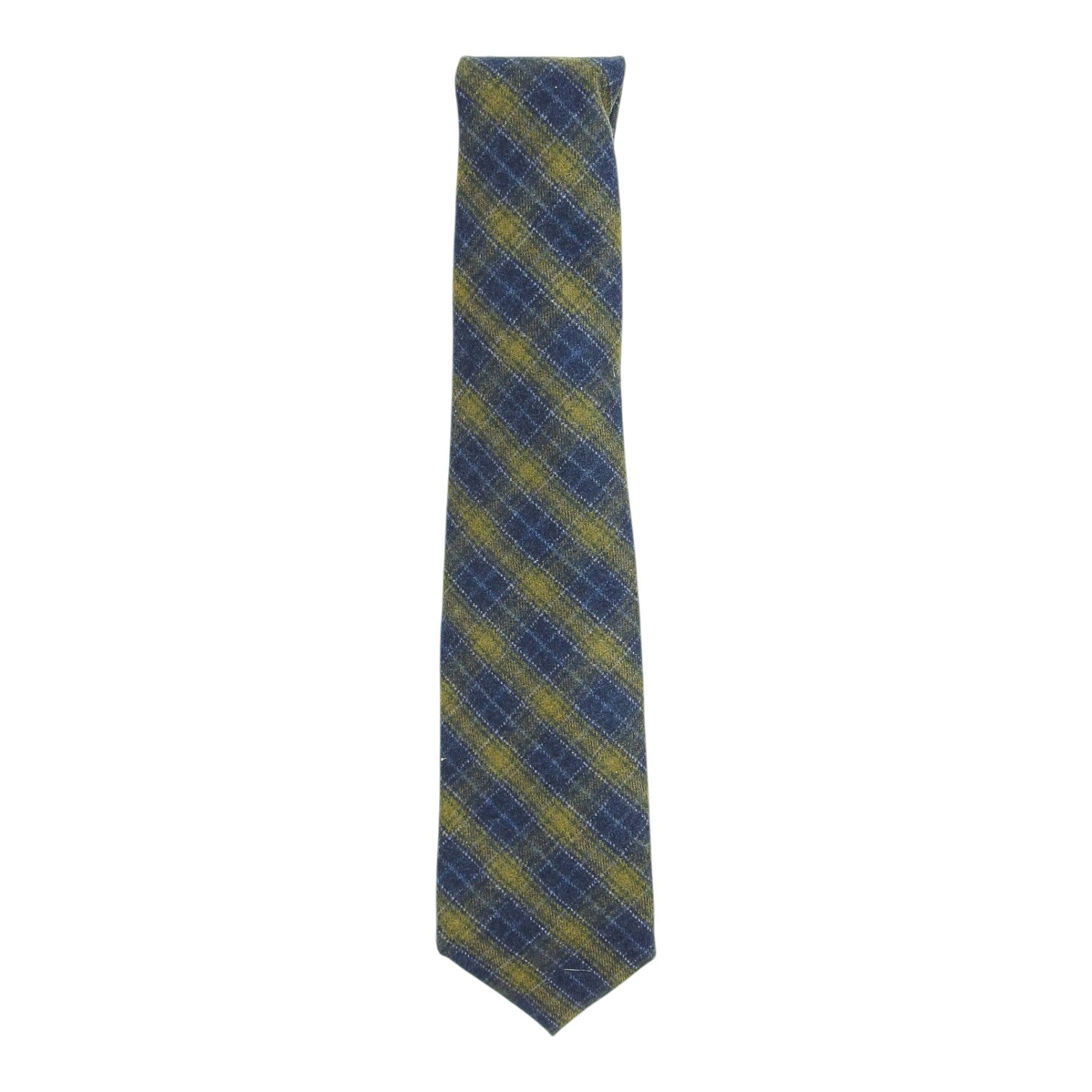 Isaia Blue/Yellow Plaid Tie