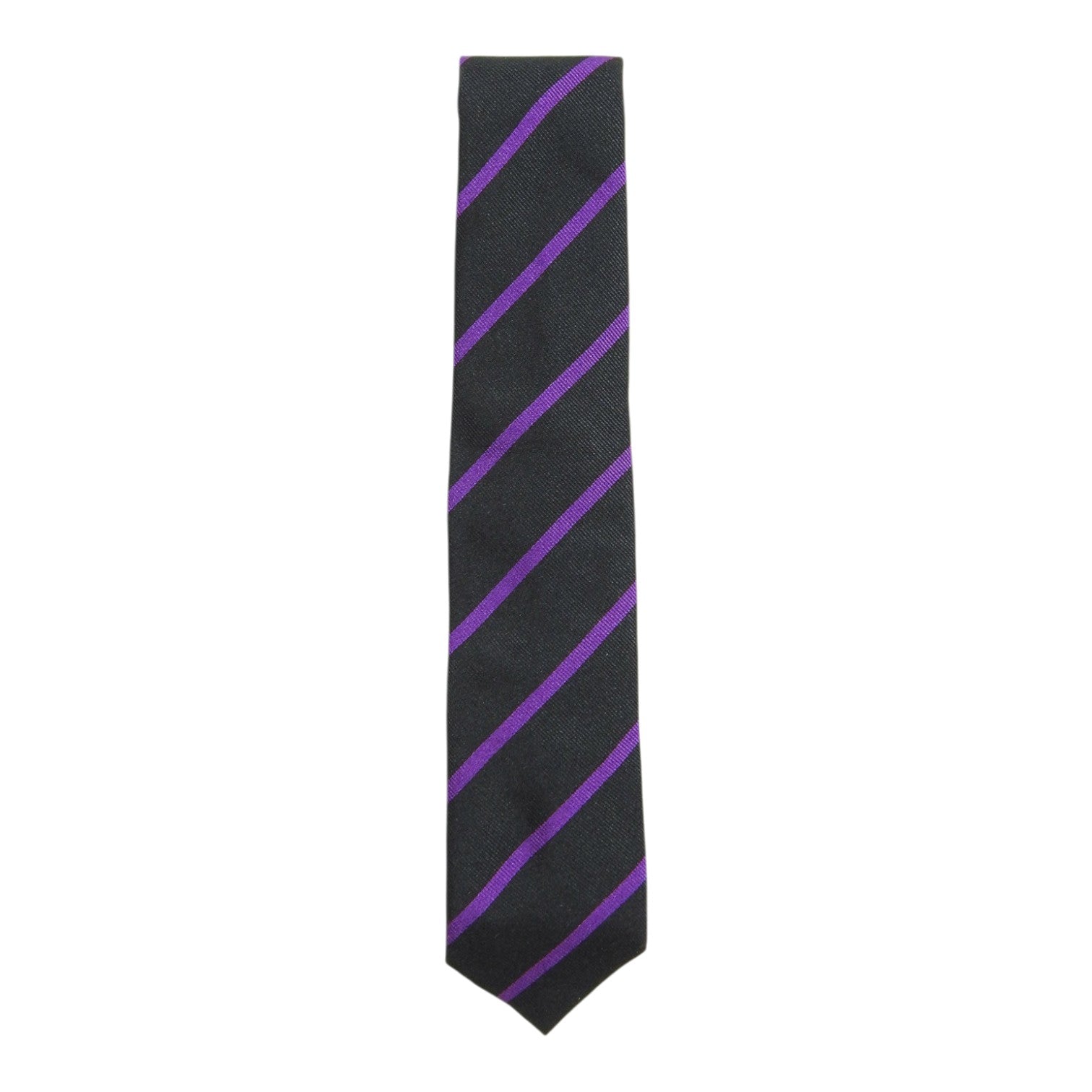 Michael J. Drake Black/Purple Striped Tie