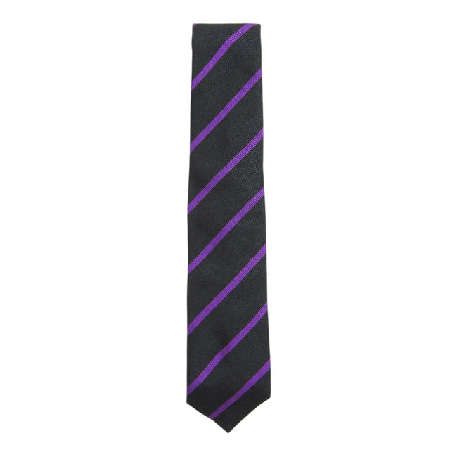 Michael J. Drake Black/Purple Striped Tie
