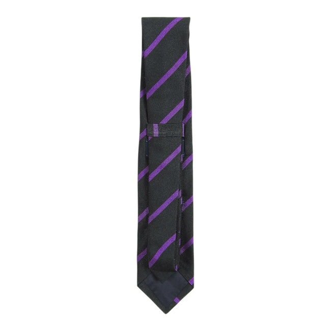 Michael J. Drake Black/Purple Striped Tie