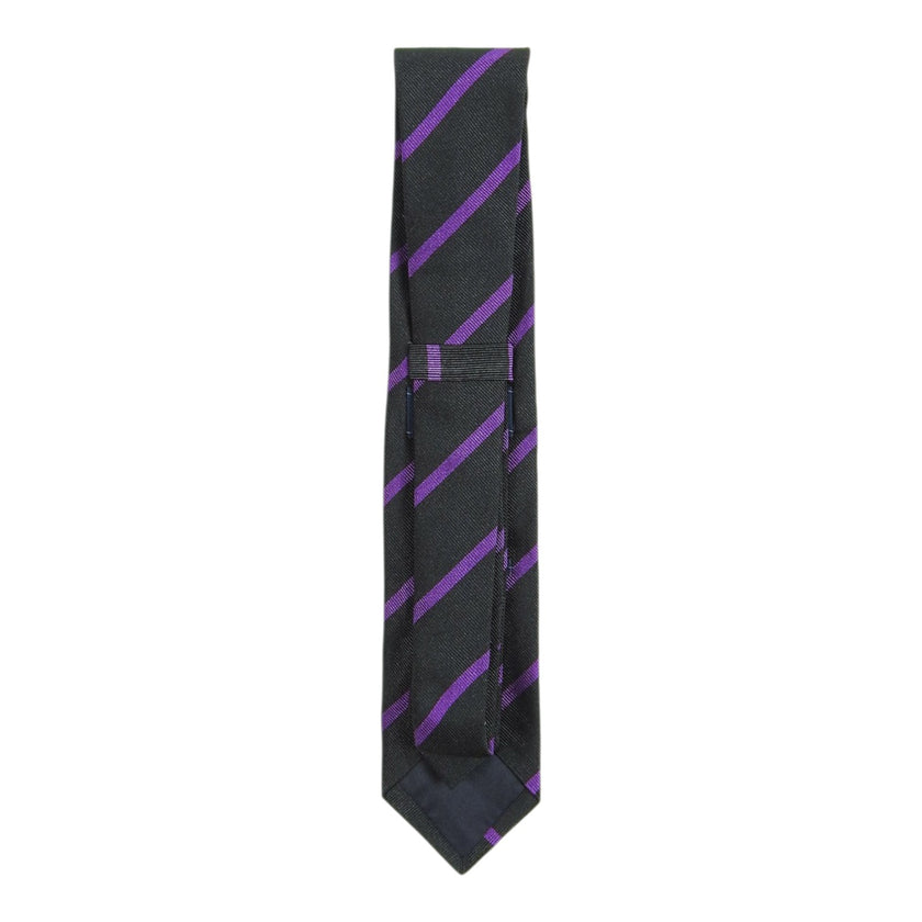 Michael J. Drake Black/Purple Striped Tie