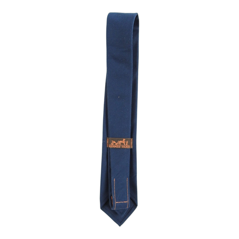 Hermes Navy Canvas Tie