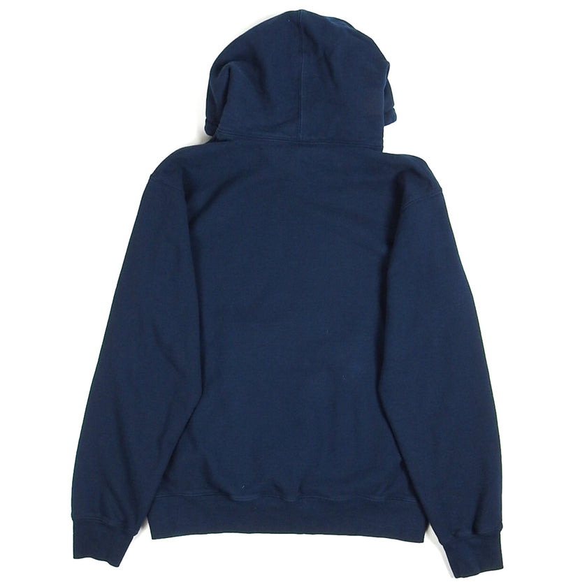 Supreme Navy Logo Hoodie Size XL