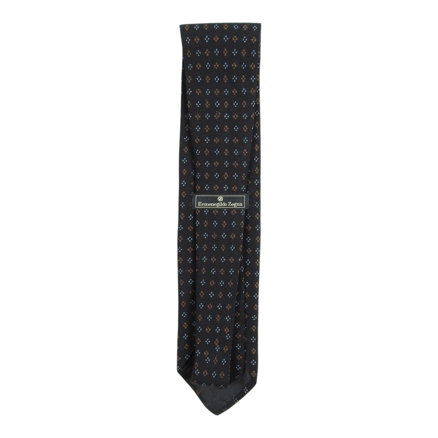 Ermeneglido Zegna Black/Blue/Orange Tie