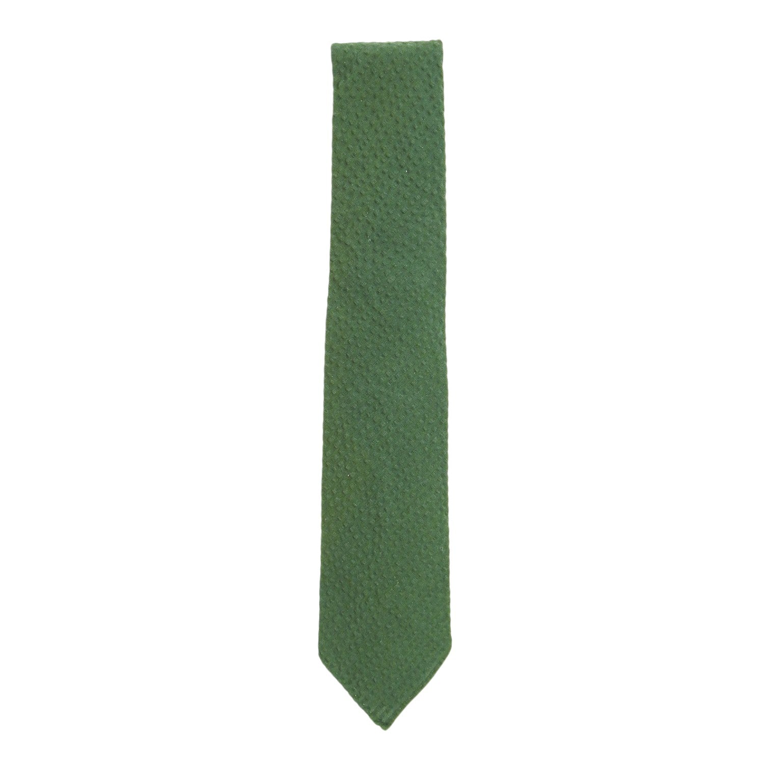 H.N. White London Green Seersucker Tie