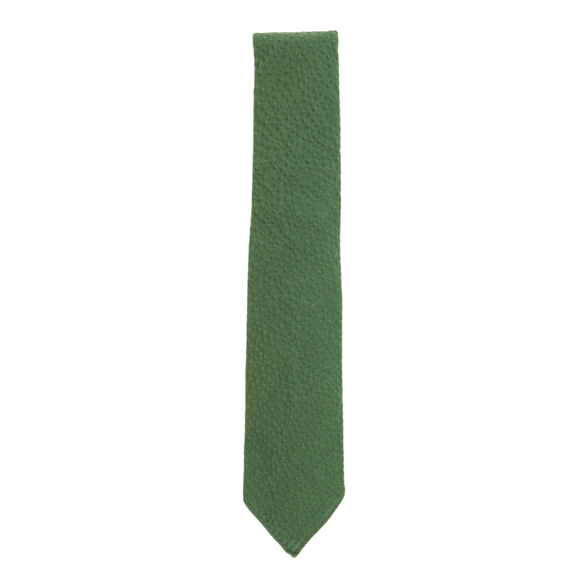 H.N. White London Green Seersucker Tie