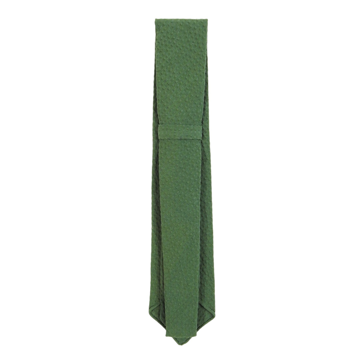 H.N. White London Green Seersucker Tie