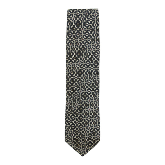 Giorgio Armani Cravatte Black/Gold Patterned Tie