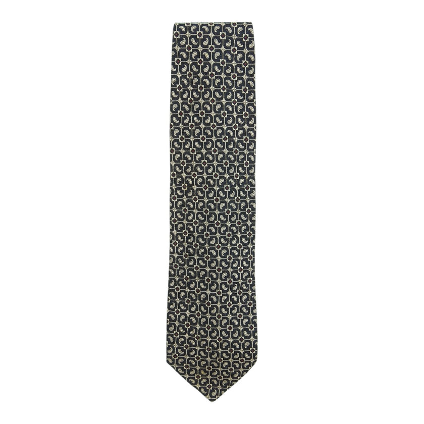 Giorgio Armani Cravatte Black/Gold Patterned Tie
