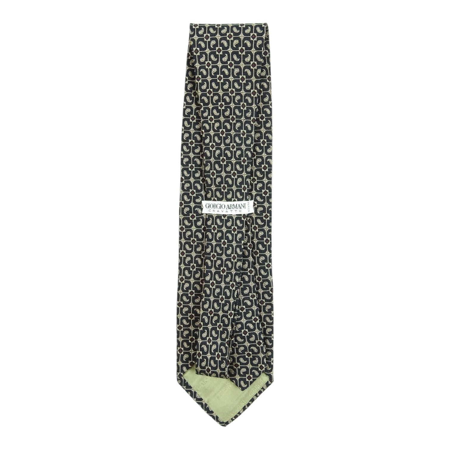 Giorgio Armani Cravatte Black/Gold Patterned Tie