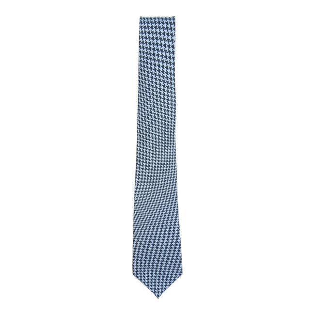 Giorgio Armani Blue Houndstooth Tie