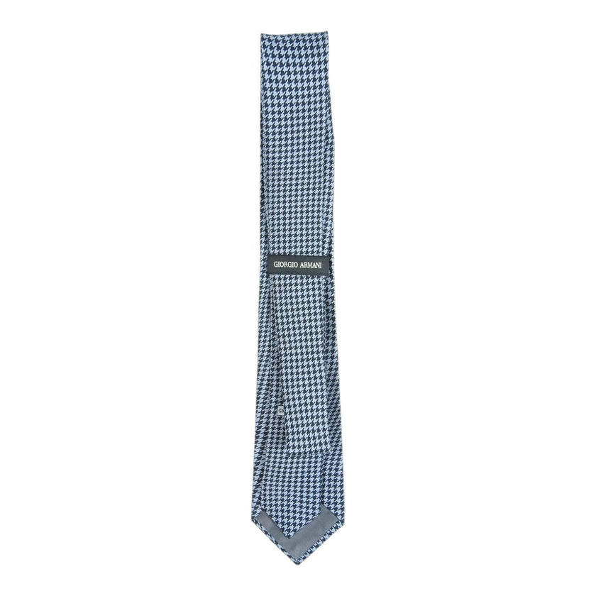 Giorgio Armani Blue Houndstooth Tie