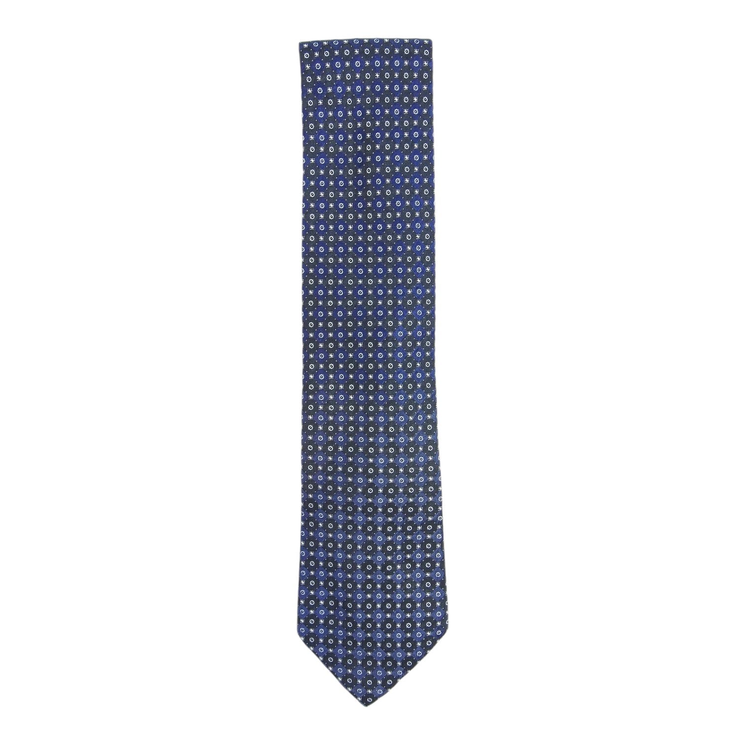 Ermenegildo Zegna Blue/Black Diamond Check Tie