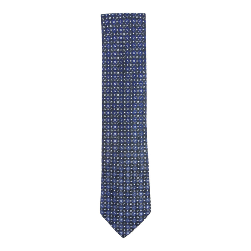 Ermenegildo Zegna Blue/Black Diamond Check Tie