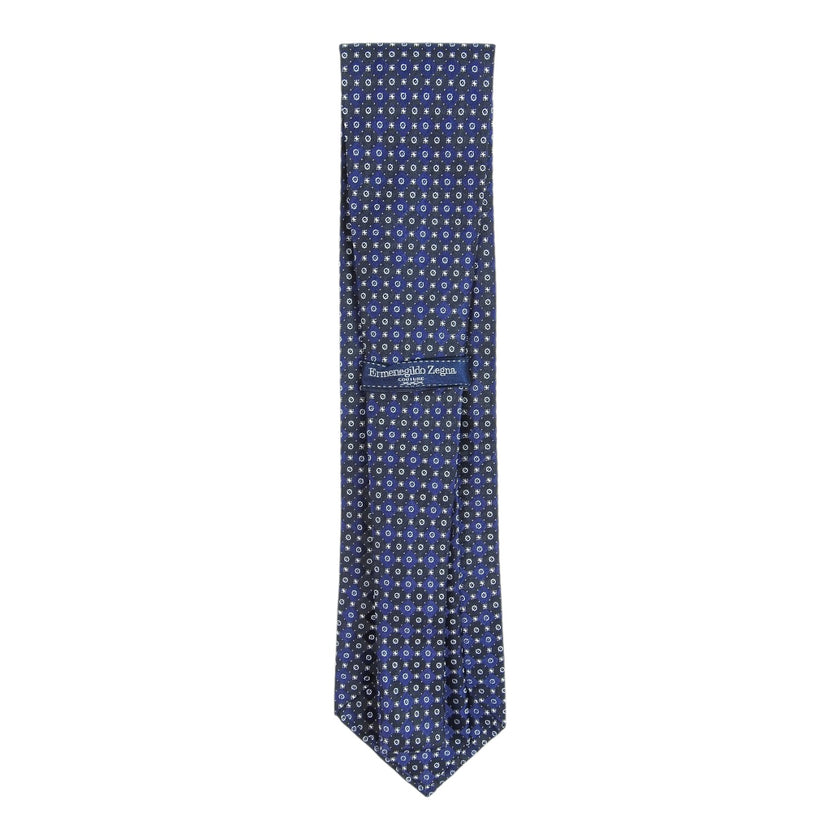Ermenegildo Zegna Blue/Black Diamond Check Tie