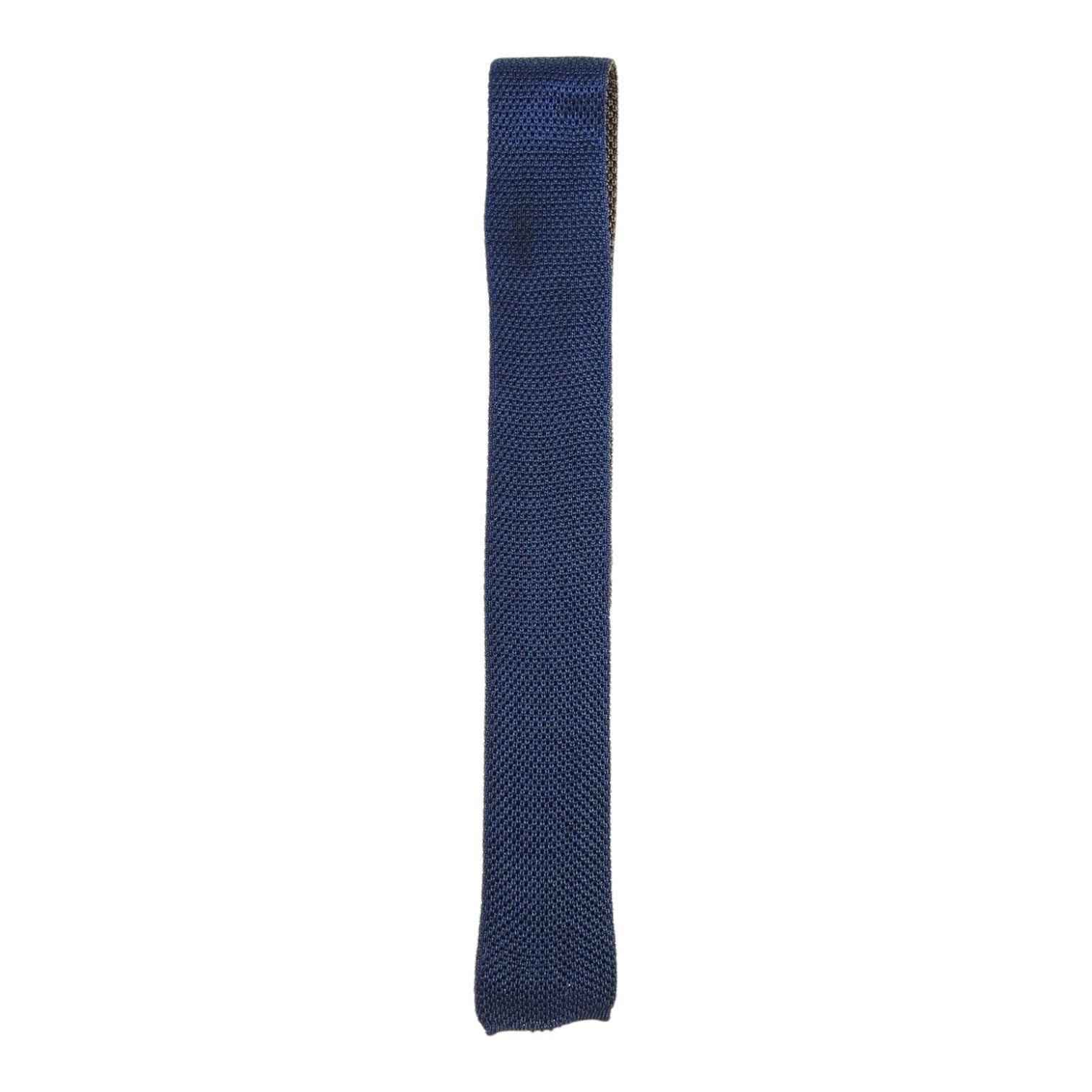 Eleventy Blue/Brown Reversible Knit Tie