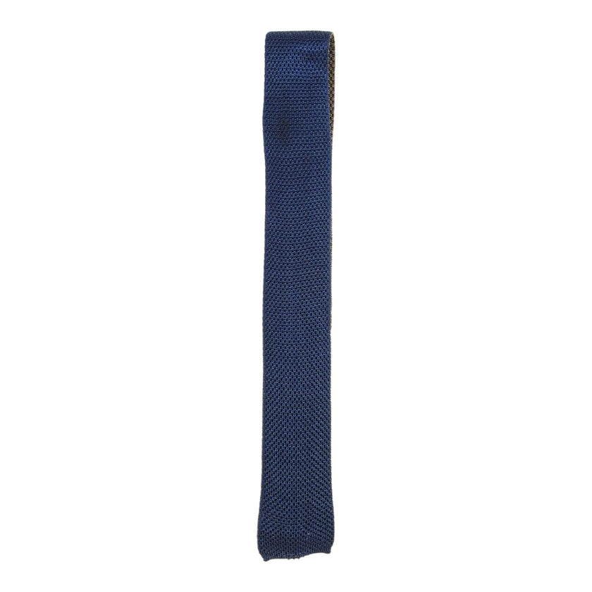 Eleventy Blue/Brown Reversible Knit Tie