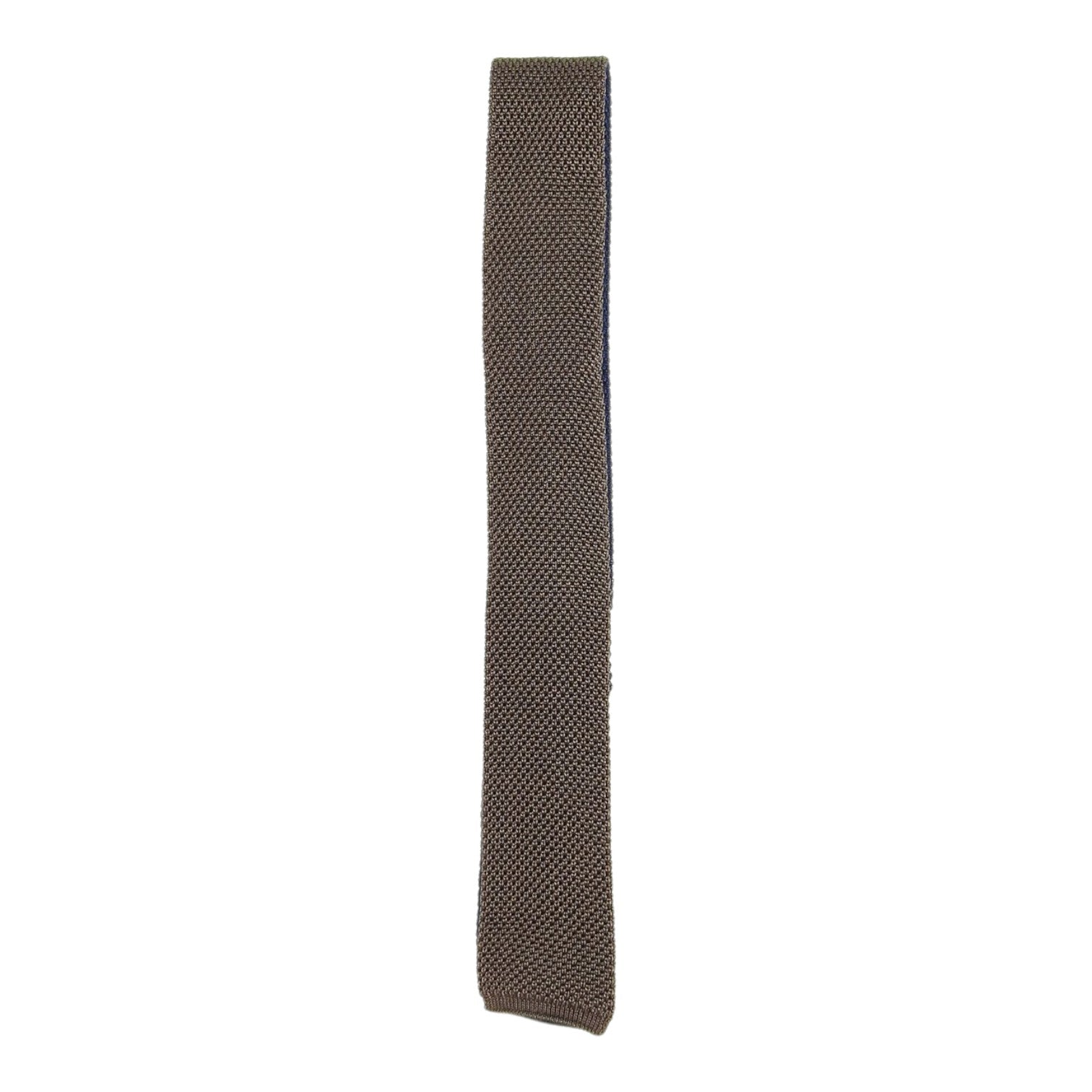 Eleventy Blue/Brown Reversible Knit Tie