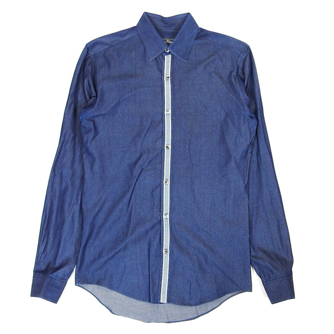 Salvatore Ferragamo Denim LS Shirt Size Small