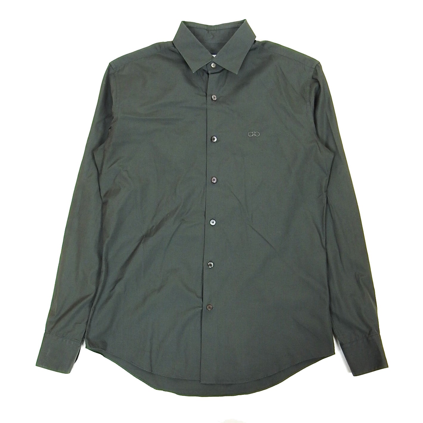 Salvatore Ferragamo Grey LS Shirt Size Small