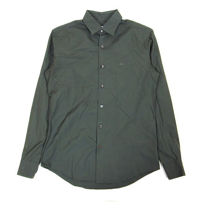 Salvatore Ferragamo Grey LS Shirt Size Small