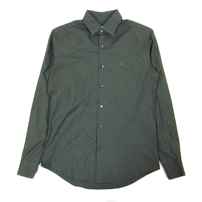 Salvatore Ferragamo Grey LS Shirt Size Small
